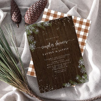 Winterschneeflocken Tan Karierte Paare Brautparty