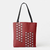 Winterschneeflocken Tasche (Rückseite)