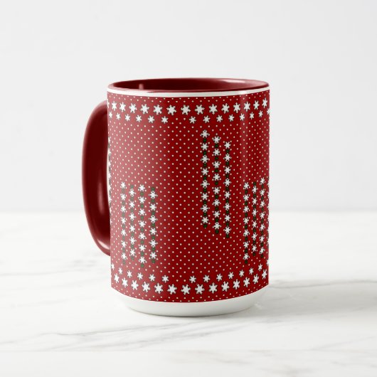 Winterschneeflocken Tasse (Vorderseite Links)