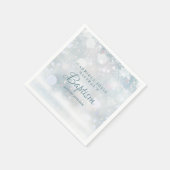 Winterschneeflocken Taufe Christening Serviette (Ecke)