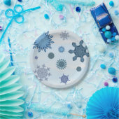 Winterschneeflocken-Teller, gefroren Pappteller (Party)