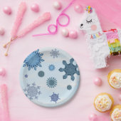 Winterschneeflocken-Teller, gefroren Pappteller (Party)