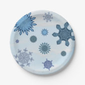 Winterschneeflocken-Teller, gefroren Pappteller (Vorderseite)