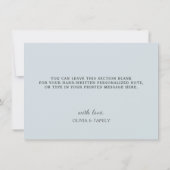 Winterschneeflocken, Tiere zum Geburtstag, Babydus Dankeskarte (Rückseite)