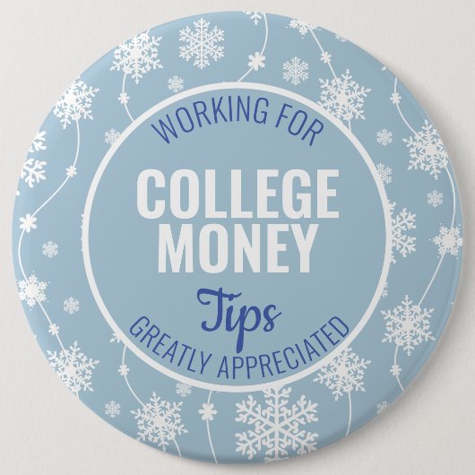 Winterschneeflocken Tips geschätzt | UNI Button (Vorderseite)