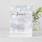 Winterschneeflocken Tischnummer Sitzkarte (Stehend Vorderseite)