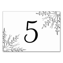 Winterschneeflocken Tischnummern