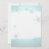 Winterschneeflocken und Hochzeit mit Ribbon Einladung (Rückseite)