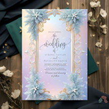 Winterschneeflocken und Hochzeiten von Blue Floral
