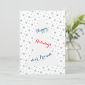 Winterschneeflocken und Punktmuster (Stehend Vorderseite)