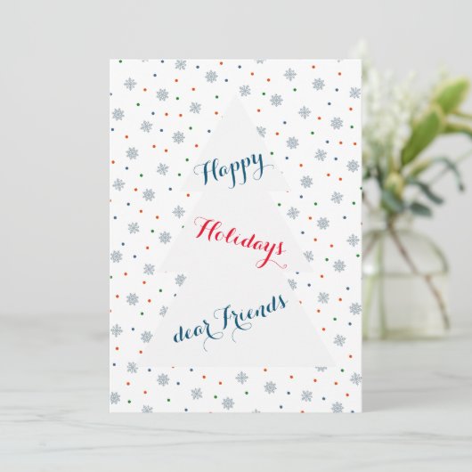 Winterschneeflocken und Punktmuster (Stehend Vorderseite)