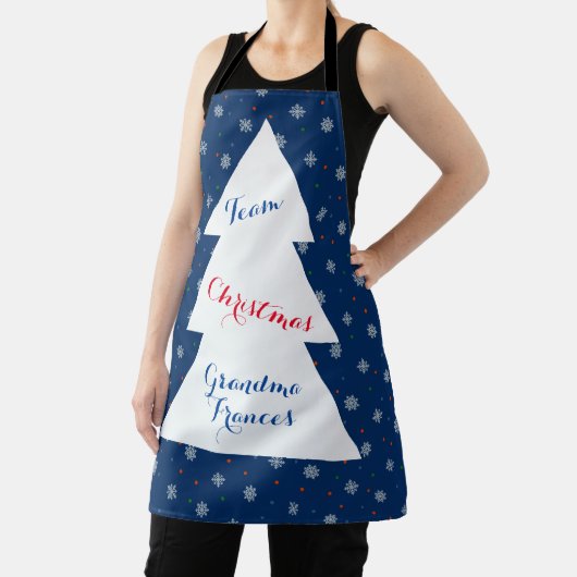 Winterschneeflocken und Punktmuster Schürze (InSitu)