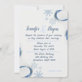 Winterschneeflocken und Ribbons Einladung zur Hoch (Vorderseite)