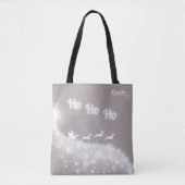 Winterschneeflocken unter dem fliegenden Weihnacht Tasche (Vorderseite)