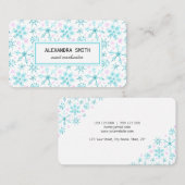 Winterschneeflocken Visitenkarte (Vorne/Hinten)