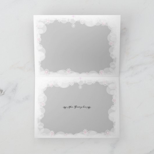 Winterschneeflocken.Vorlage Feiertagskarte (Innenseite)