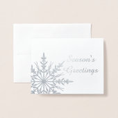 Winterschneeflocken Weihnachten der Jahreszeit Folienkarte (Vorderseite mit Umschlag)