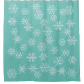 Winterschneeflocken Weihnachten Duschvorhang (Vorderseite)