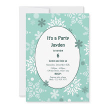 Winterschneeflocken Weihnachten Geburtstagsparty