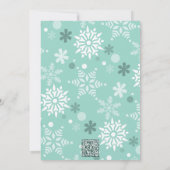 Winterschneeflocken Weihnachten Geburtstagsparty Einladung (Rückseite)