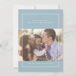 Winterschneeflocken Weihnachts-Fotokarten Feiertagskarte