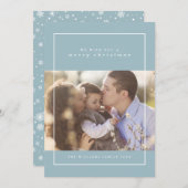 Winterschneeflocken Weihnachts-Fotokarten Feiertagskarte (Vorne/Hinten)