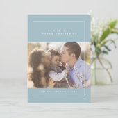 Winterschneeflocken Weihnachts-Fotokarten Feiertagskarte (Stehend Vorderseite)