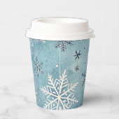 Winterschneeflocken Weihnachts-Party Pappbecher (Rechts)