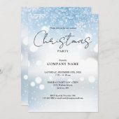 Winterschneeflocken Weihnachtsfeier Einladung (Vorne/Hinten)