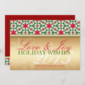 Winterschneeflocken Weihnachtsfeiertage Patternkar Feiertagskarte (Vorne/Hinten)