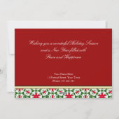 Winterschneeflocken Weihnachtsfeiertage Patternkar Feiertagskarte (Rückseite)