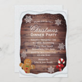 Winterschneeflocken Weihnachtsfest Einladung (Vorne/Hinten)