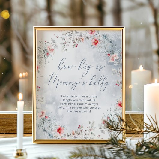 Winterschneeflocken wie groß ist das Bauchspiel de Poster