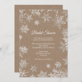 Winterschneeflocken Winter Brautparty Einladung (Vorne/Hinten)