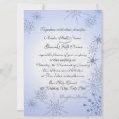 Winterschneeflocken/Wintereis Blau Einladung (Vorderseite)
