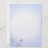 Winterschneeflocken Wintereis Blau Einladung (Rückseite)