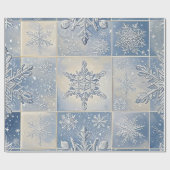 Winterschneeflocken-Wrapper Geschenkpapier (Flach)