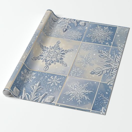 Winterschneeflocken-Wrapper Geschenkpapier (Ungerollt)