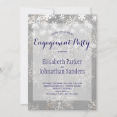 Winterschneeflocken-Wunder-Begegnungsfeier Einladung (Vorderseite)