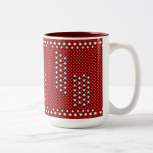 Winterschneeflocken Zweifarbige Tasse