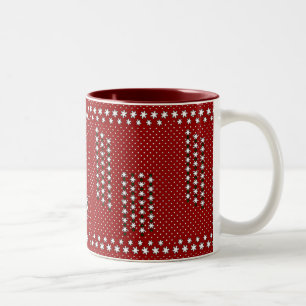Winterschneeflocken Zweifarbige Tasse