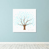 Winterschneeflockenbaum Leinwanddruck (Insitu (Holzboden))