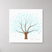 Winterschneeflockenbaum Leinwanddruck (Vorderseite)