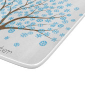 Winterschneeflockenbaum Schneidebrett (Ecke)
