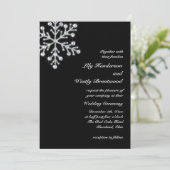 Winterschneeflockeneinladung Einladung (Stehend Vorderseite)