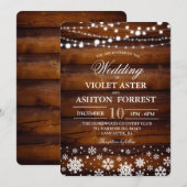 Winterschneeflockeneinladung Einladung (Vorne/Hinten)