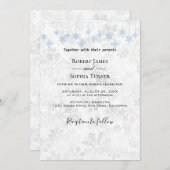 Winterschneeflockeneinladung Einladung (Vorne/Hinten)