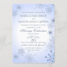 Winterschneeflockengemeine Hochzeit