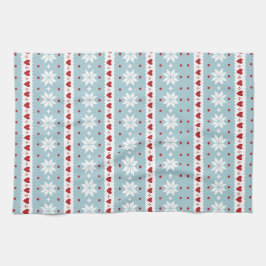 Winterschneeflockenherzen Handtuch