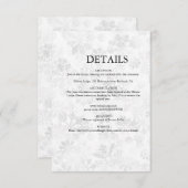 Winterschneeflockenhochzeit Begleitkarte (Vorne/Hinten)